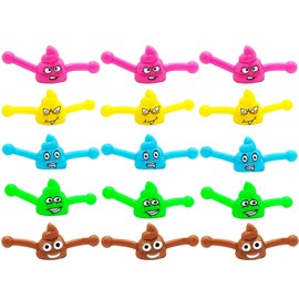 15Pcs Colorful Catapult Poo Toys Poop Catapult Emoji Bullets Refill,Funny Poo Joke Gifts for Kids Adults,Poo Finger Prank Toy,Xmas Stocking Filler for Teenage Boys Girls Birthday Joke Prank Toys Gifts