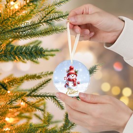 Snowman Ornaments, Christmas Ornaments, Crystal Glass Ornaments Decoration for Christmas Tree, Merry Christmas Holiday Decoration - Perfect Christmas Tree Hanging Ornament for 2024.