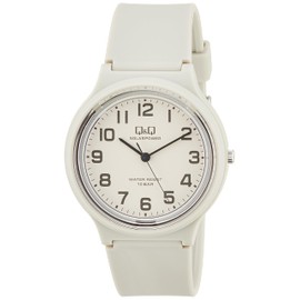 Citizen Q&Q E04A-004VK Women's Analog Wristwatch, Solar, Water Resistant to 10 ATM, Urethane Strap, Gray, gray, Classic