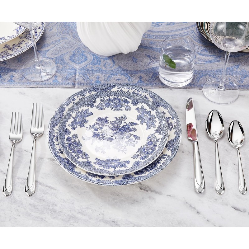 KEAWELL Premium Astra Flatware Set, 45-Piece Silverware Set for 8,