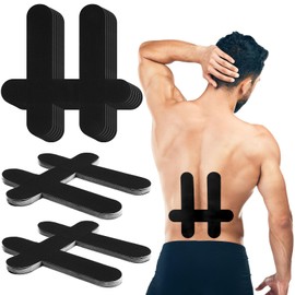 Geiserailie 30 Pcs Kinesiology Tape for Lower Back Pre-Cut Back Support Original Cotton Waterproof Breathable, Enhance Elastic Kinesiology Athletic Tape for Support Stability Sports