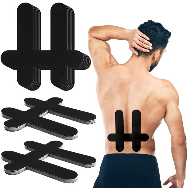 Geiserailie 30 Pcs Kinesiology Tape for Lower Back Pre-Cut Back