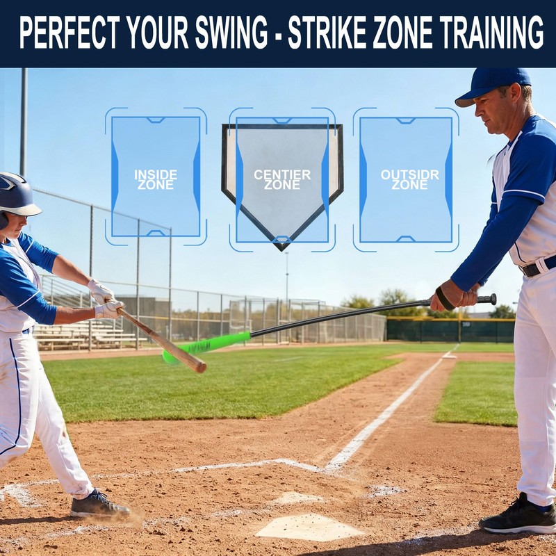 Asyxstar Baseball Hitting Stick Batting Swing Trainer, 54" with Realistic