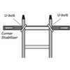 Tie Down Roof Zone Height Adjustable Safety Corner Ladder Stabilizer