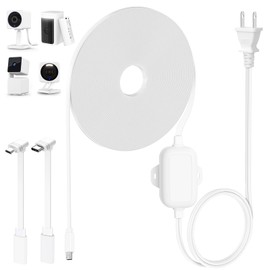 50Ft/15m Outdoor Power Adapter Compatible with Wyze Cam V4, WYZE Battery Cam Pro, Wyze Cam Pan V3/V2,Wyze OG,Wyze Cam V3/V3 Pro, Replace for WYZE Plug, Waterproof Flat Cable Charge Your WYZE Camera