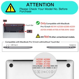 MOSISO Funda Compatible con MacBook Pro 13 Pulgadas M2 2024-2016 A2338 M1 A2251 A2289 A2159 A1989 A1708 A1706,Plantas Carcasa Rígida de Plástico&Cubierta de Teclado&Protector de Pantalla, Transparente