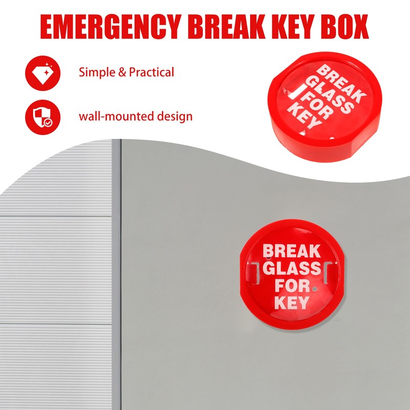OSALADI Emergency Key Box, Break Glass for Key Emergency Door