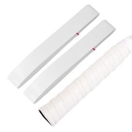 CAPASTEC Tennis Badminton Grip Tape, Set of 2, Convex Grip Tape, Shock Absorption, Anti-Slip, For Racquets, Wet Type, White