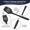 Culinary Couture Black Silicone Kitchen Utensils Set of 6, Non-Stick