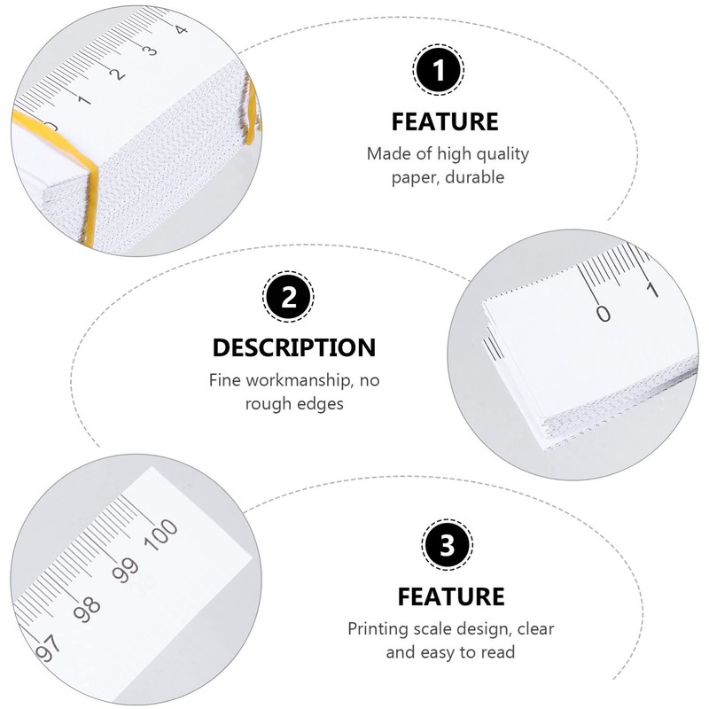 100Pcs 40"/ 100CM Paper Measuring Tape, Disposable Wound Measuring Rulers,
