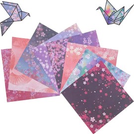 Origami Paper Folding Paper Folding Sheets - 60 Sheets Different Patterns Paper Japanese Cherry Blossom Craft Paper 15 x 15 cm Double-Sided Origami for DIY Arts and Crafts Projects