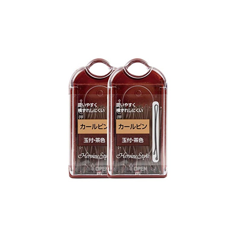 Hero Hairpin Curl Pin with Beaded Brown 25g Set of