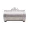 JoyTube 1/8" Female NPT Tee Adapter Cast Pipe Fitting Stainless