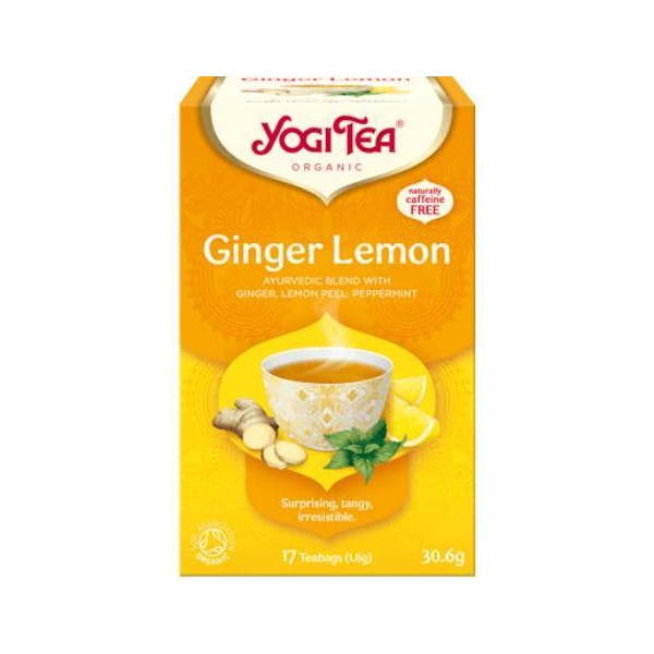 YOGI TEA GINGER LEMON (ΚΑΥΤΕΡΗ ΔΡΟΣΙΑ) 6X17ΦΑΚ