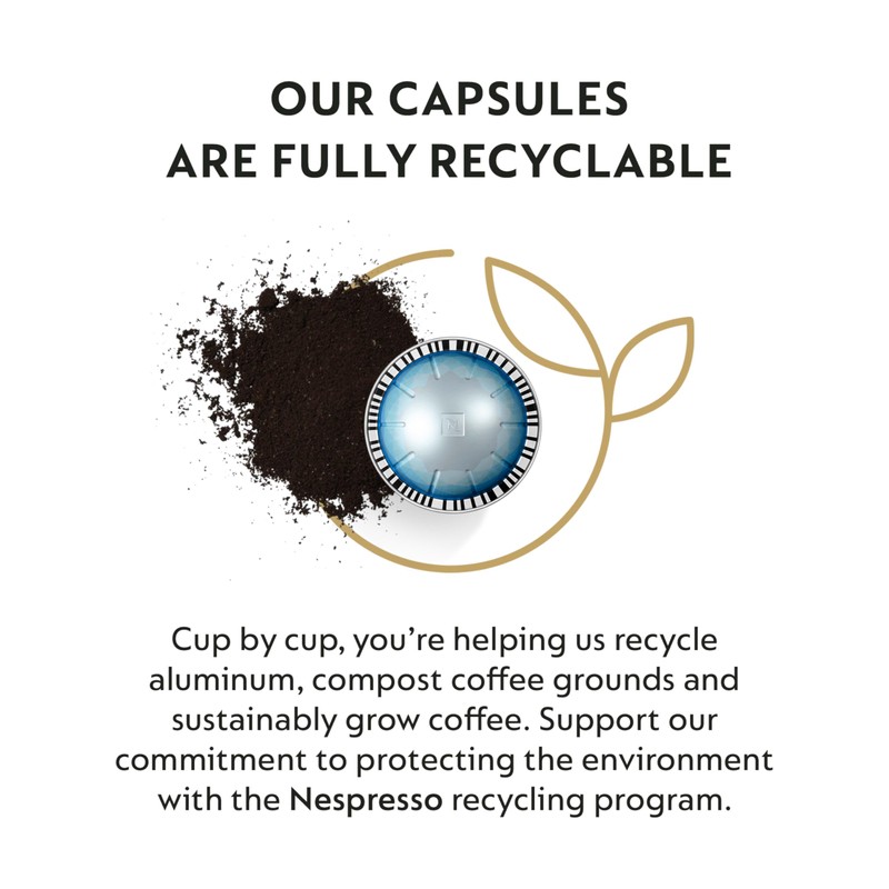 Nespresso Capsules Vertuo, Ice Forte, 30-Count Espresso Coffee Pods, Brews