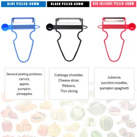 Magic Trio Peeler 3PCs, Kitchen Stainless Steel Peeler Set Food Peeler Set Fruit Vegetable Shredder Potato Cutter, Multifunction Vegetable Fruit Kitchen Cutter 2019 New