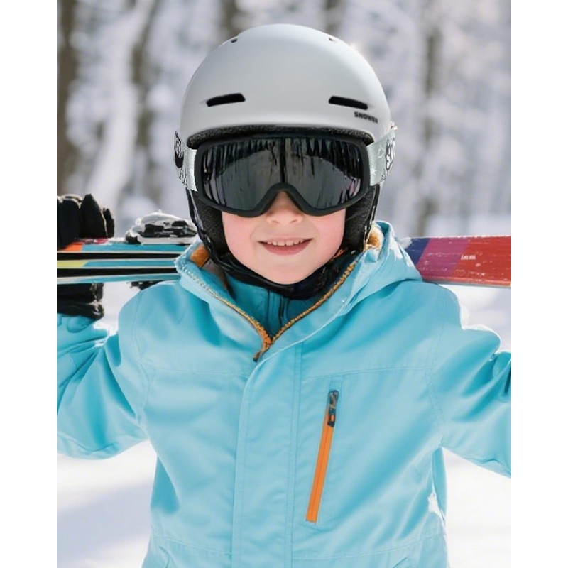 SNOWER Kids Ski Helmet with Goggles Set, Shockproof Durable PC