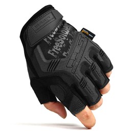 Free Soldier Outdoor Handschuhe Taktische Handschuhe Herren Motorradhandschuhe mit gepolstertem für Fahrrad Airsoft Militär Paintball und andere Outdoor Aktivitäten(Schwarz,XL)