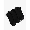 Koton Men's 3-Pack Basic Bootie Socks Set, Black(999), One Size