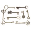 9PCS Big Large Antique VTG Old Brass Skeleton Keys Lot