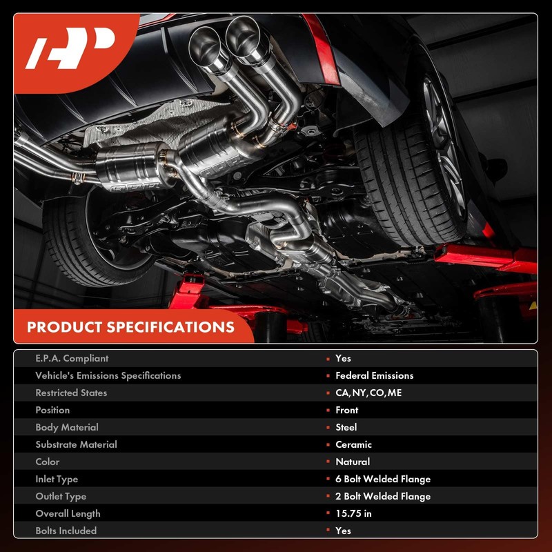 A-Premium Front Catalytic Converter Kit Direct-Fit Compatible with Toyota Highlander