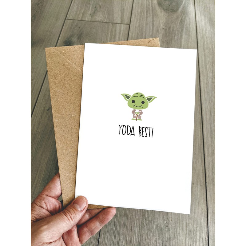 Funny Cute Yoda Birthday/Anniversary Card - Yoda Best!