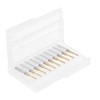 sourcing map 10Pcs 1.5mm Titanium Coat Carbide End Mill Engraving