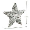 com-four® Artificial Christmas Star Snowed with Lighting and Timer, Star