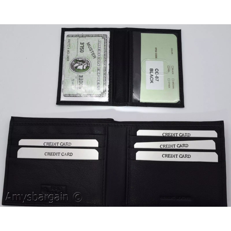 Unbranded RFID men's wallet bifold genuine leather protect IDs credit