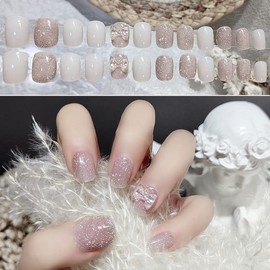 Turkalla Nail Tips for Hands, 24 Pieces, 12 Different Sizes, 3D Dimensional, Easy to Apply, Reusable, Fake Nails, Gel Nails, Nail Seals, Hand, Nail Art, Nail Parts, Stylish, Popular Design, Beginners,