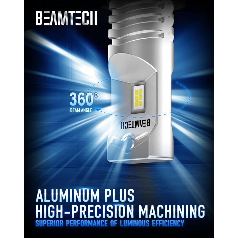 BEAMTECH H8 Fog Light Bulb,6500K White 1:1 Size Super Bright