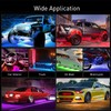 Nilight 4Pcs Car Underglow Neon Accent Strip Lights 256 LEDs