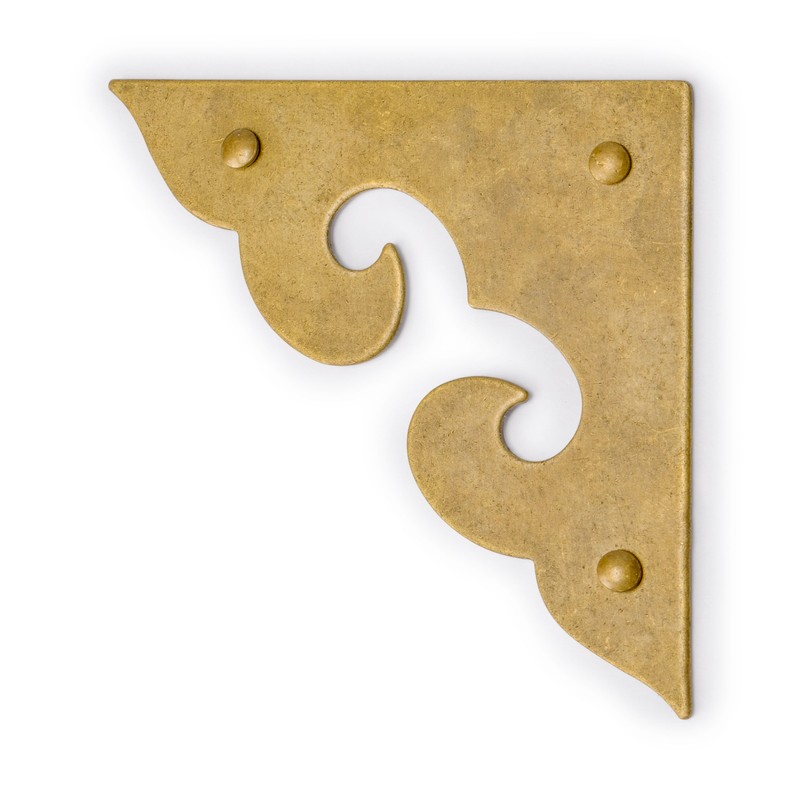 Hardware Philosophy Brass Ocean Wave Corner Plate – Set of