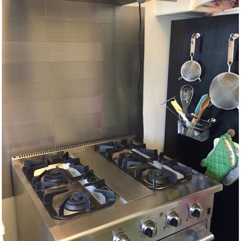 Art3d 4" x 12" Peel and Stick Stainless Steel Metal