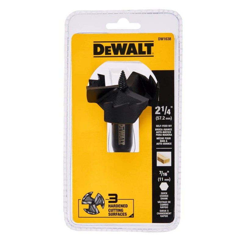 DEWALT Drill Bit, Self Feed, 2-1/4 Inch (DW1638)