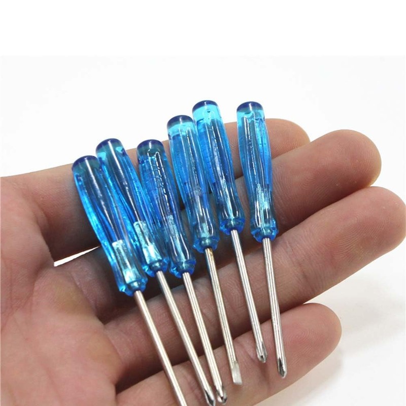 6 Piece 2mmx65mm Mini Precision Screwdriver Set, 2.0mm Slotted Flat