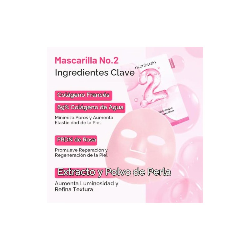 No.2 Rose PDRN Collagen Plumping Sheet Mask (5ea)