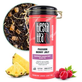 Tiesta Tea - Passion Berry Jolt | Loose Leaf | Raspberry Passion Fruit Black Tea | Premium Caffeinated Blend | Make Hot or Iced & Brews Up to 50 Cups | 4oz Refillable Tin