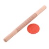 Hemoton Wooden Rolling Pin Cutter Non-Stick Textured Roller Stick for