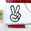 2Pack Finger Peace Sign Stickers,5.9"x4", Suitable for Laptops, Helmets, Cars,