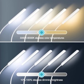 Dimunt Floor Lamp, Bright 15W Floor Lamps for Living Room with 1H Timer, Dimmable LED Floor Lamps 3000K-6000K & Tall Standing Lamp with Remote & Touch Control Reading Floor Lamps for Bedroom-White