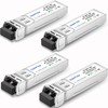 QSFPTEK 4 Pack 10GBASE-SR SFP+ Module 10G 850nm 300M DDM