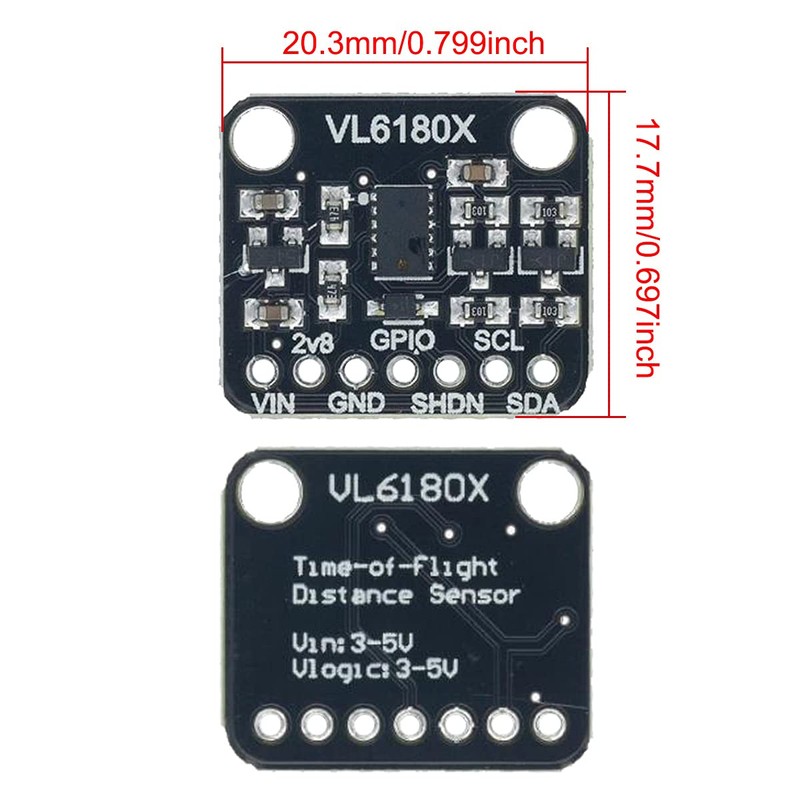 Youmile 2 PCS Ranging Sensor VL6180 VL6180X, Optical Distance Measuring