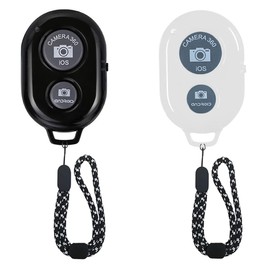 Wireless Camera Shutter Remote Control for Smart Phones- Compatible with iOS/Android (1 White+1 Black)