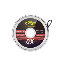 SF Clear Fluorocarbon Tippet Line with Holder Fly Fishing Tippets Leaders Trout Line 75M # 0X