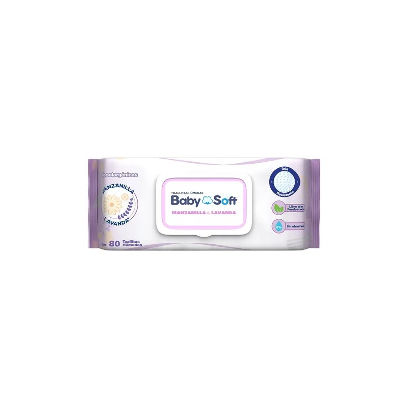 Toallitas Húmedas Baby Soft Lavanda 80 Piezas