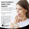 Zinc 50mg High Strength - Zinc Tablets with Copper, Pure
