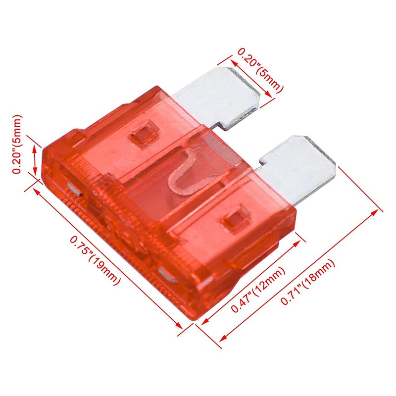 Heschen Standard Blade Fuse ATC-10 Auto Assorted Car Truck 10A