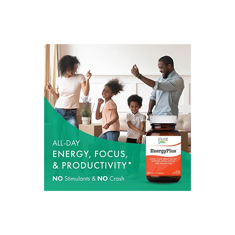 Pure Essence Labs Energy Plus, Caffeine Free, All Natural Herbal