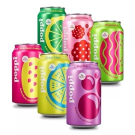 Poppi Party Starters Variety Pack, 12 Fl Oz, Pack of 12 Sparkling Prebiotic Soda